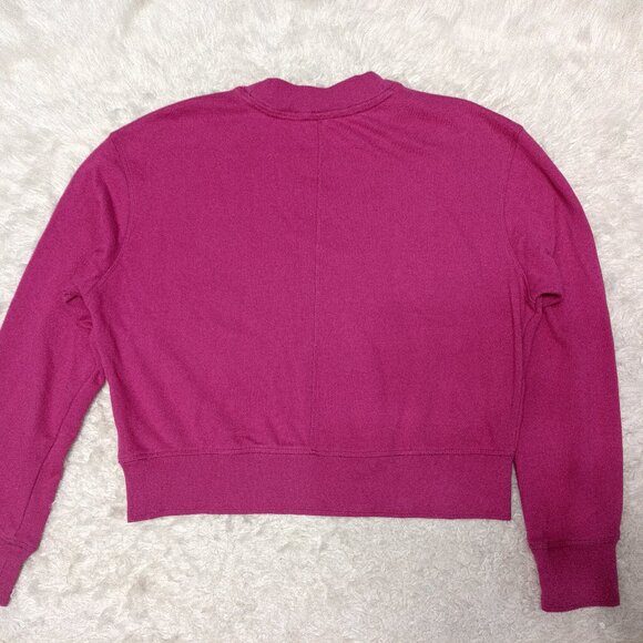 Calvin Klein Performance Women's Pink Logo Cropped Top Sweatshirt Size XL - Picture 3 of 8
